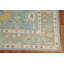 Turquoise Blue Floral Oushak Vegetable Dye Area Rug 8x10