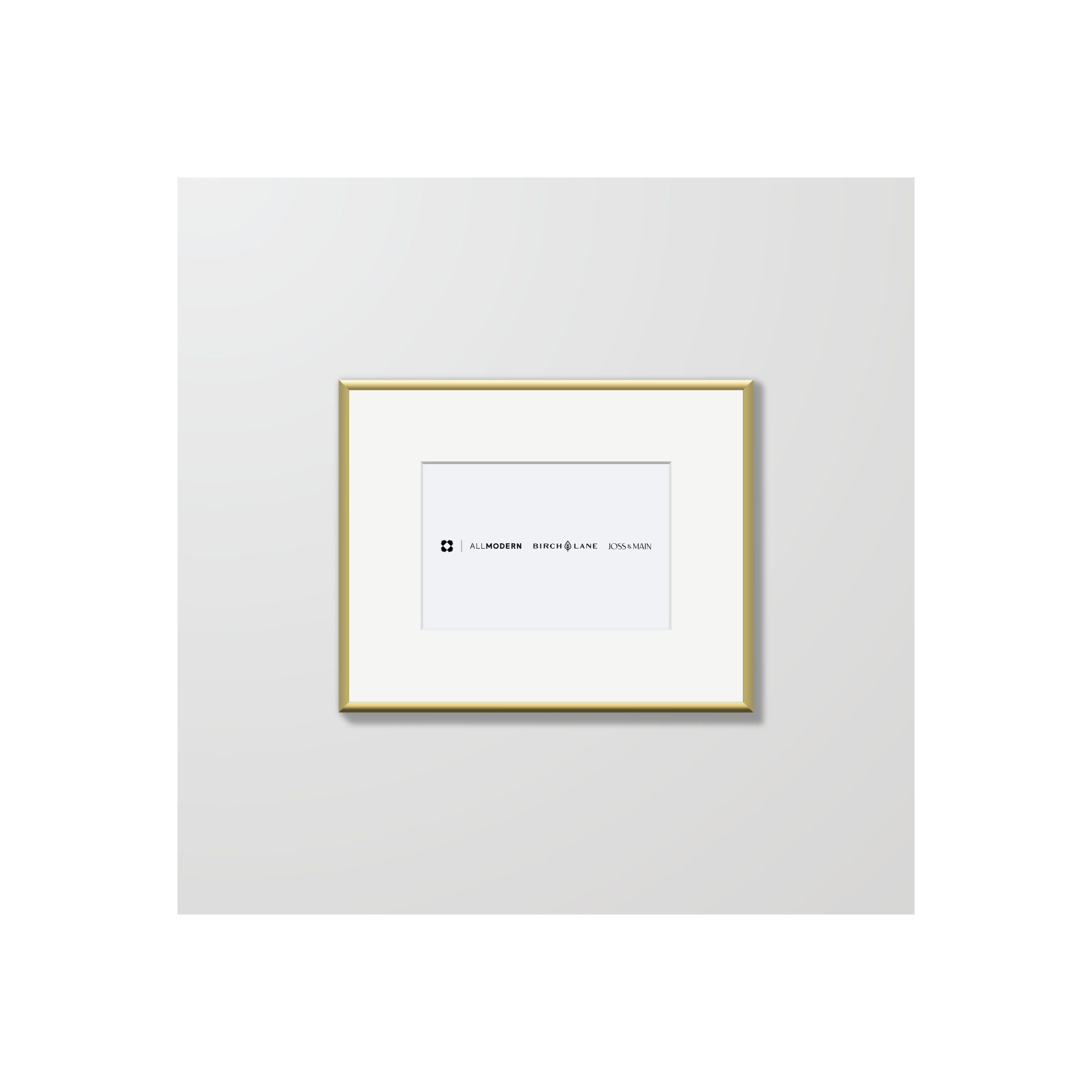 Feronia Metal Picture Frame with Mat, Gold, 6" x 4"