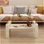 Table basse 3 pièces, table basse carrée en verre-127375208