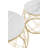 Set Of Two Side Tables With White Marble Top And Gold Frame