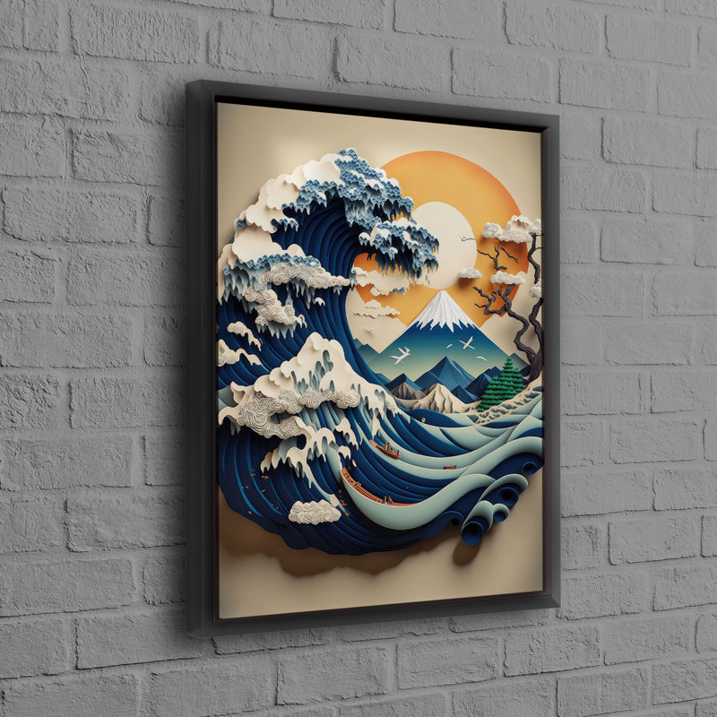 Print on Canvas, 90 cm H x 60 cm W, Framed Print without Mat, Black