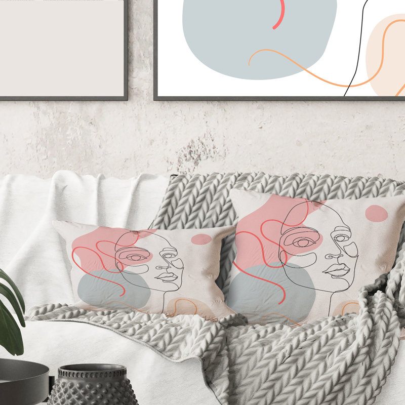 Housse de coussin carré et insert, 16" x 16"