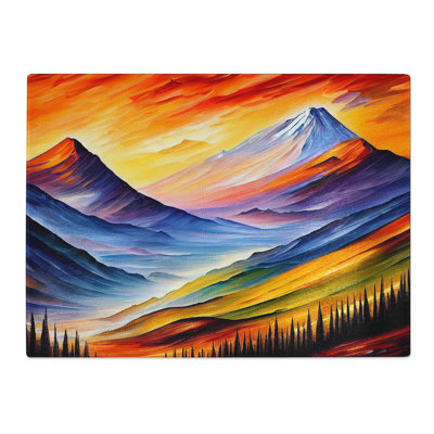 Beautiful Mountains Vol.4  Glass Chopping Board