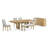 Expandable Dining Table with Double Pedestal Base