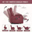 Fauteuil inclinable électrique à moteur simple vin rouge PU avec massage et chaleur pour personnes âgées, mécanisme de mouvement robuste et un port USB pour la charge, angle d'inclinaison maximal de 155 °