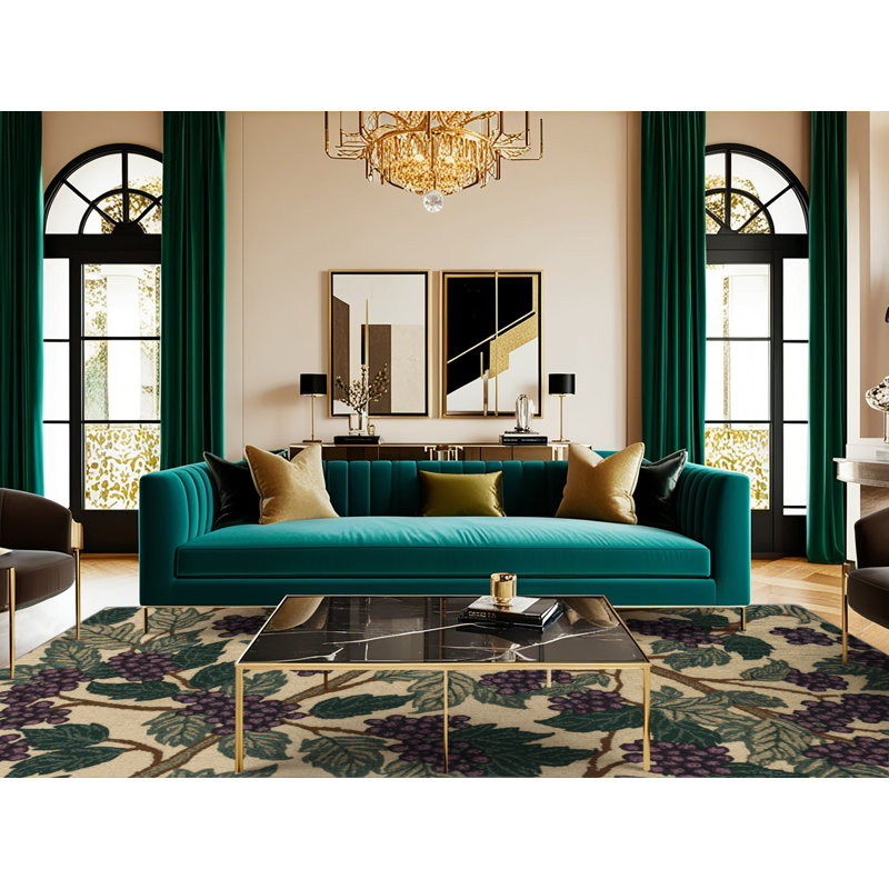  Tapis lavable fruits de sureau, Tapis de couloir 2 pi x 4 pi