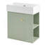 Meuble-lavabo flottant moderne de 21,6 po avec lavabo en céramique - parfait pour les petites salles de bain, rangement à droite-1072430874