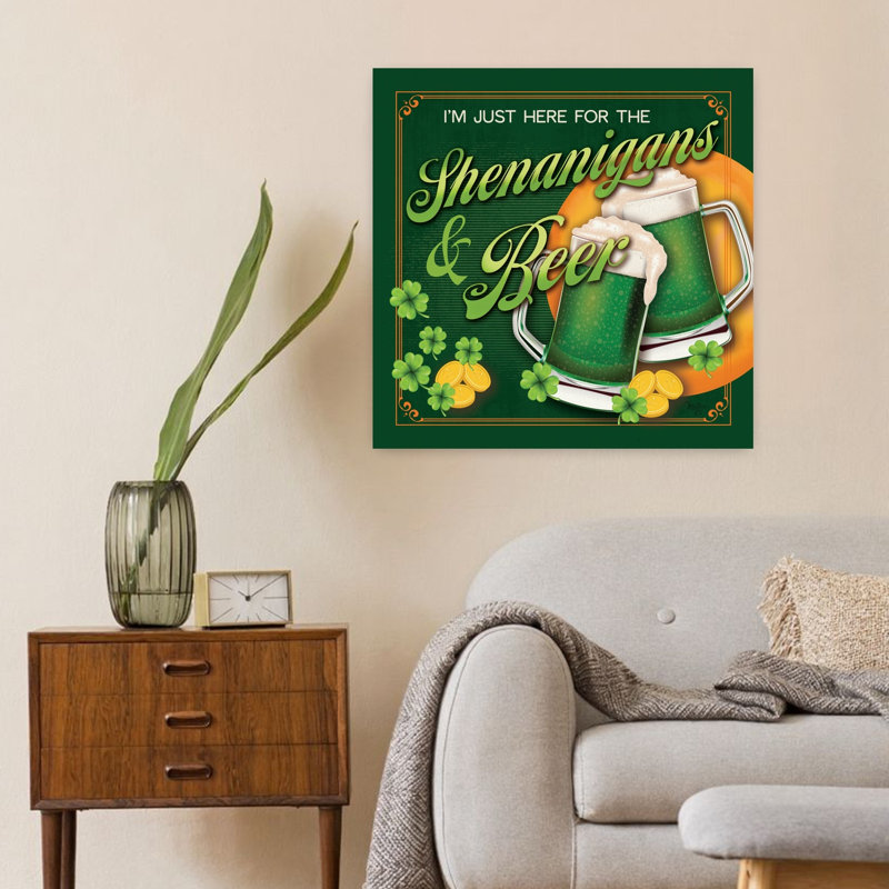Shenanigans Beer, art contemporain abstrait, H 24 po x l 24 po