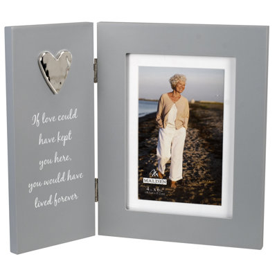 Gray Matte Picture Frame with Mat