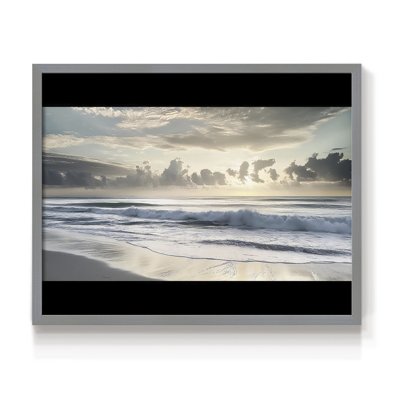 Nautical Series-IX -Framed Print - Restickable, Grey, 16" H x 20" W