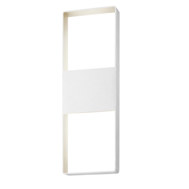 Textured White Dimmable LED Wall Sconce, 21" Height