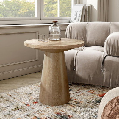 Table de bout ronde avec base piédestal