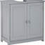 Base de meuble-lavabo gris sous le lavabo - base de meuble-lavabo compacte avec tablette réglable pour les fournitures d'hygiène et les besoins quotidiens de rangement
