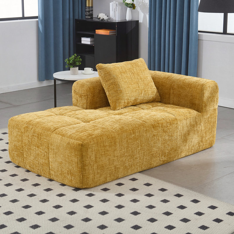 Canapé-lit Chenille Boneless, Jaune