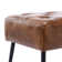 Lora Mid-Century Modern Tufted Leather Bench, 44" Wide with Metal Legs
