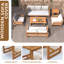 Ensemble de conversation pour patio 7 personnes avec coussins Oketa