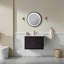 Meuble-lavabo simple mural et flottant 30 po avec lavabo en céramique-981725879