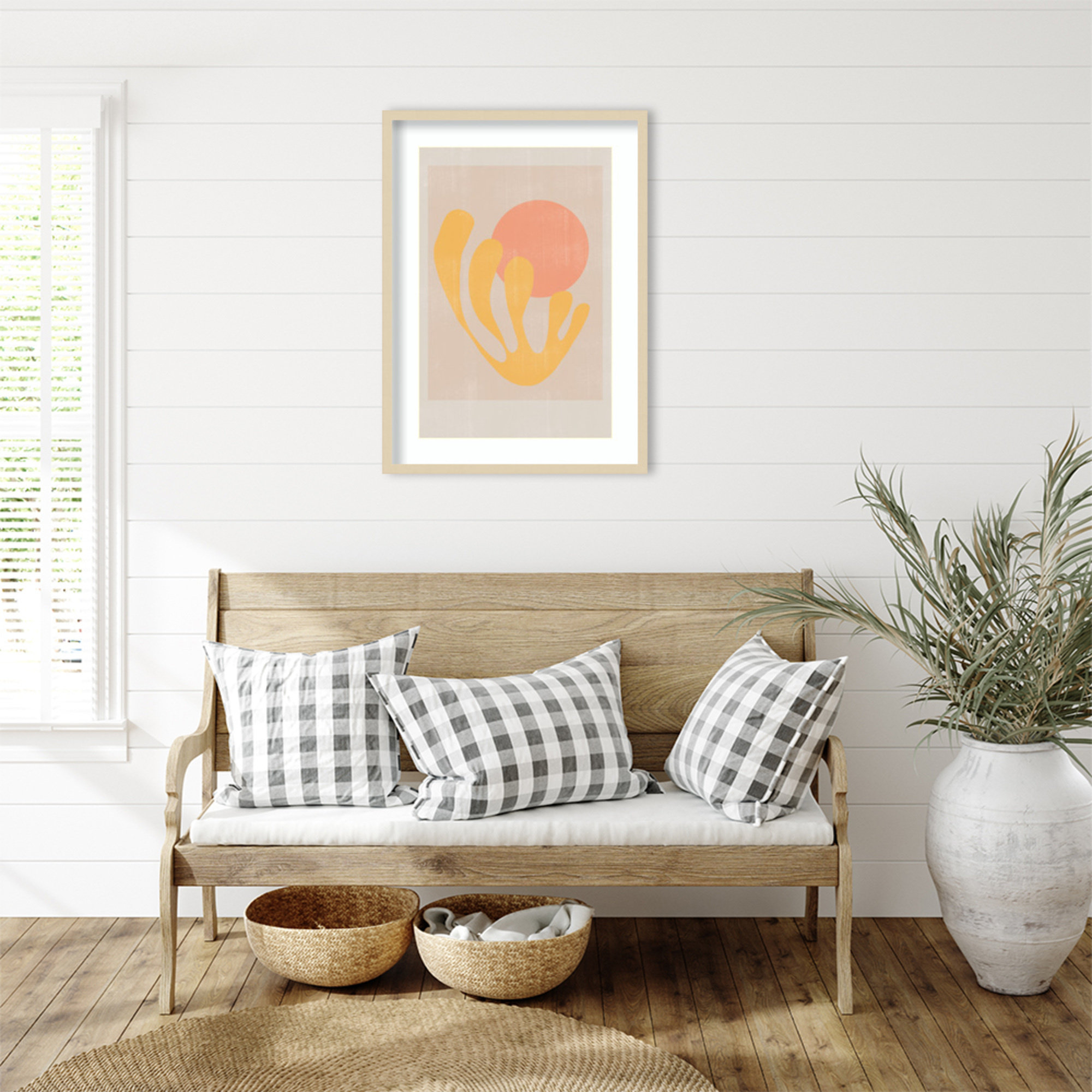 Modern Plant No 2 by The MIUUS STUDIO Wood Framed Wall Art Print, 33" H x 24" W, Brown