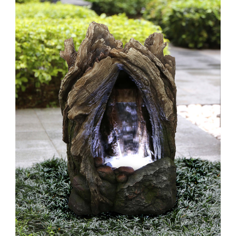 Fontaine avec lumière DEL en résine