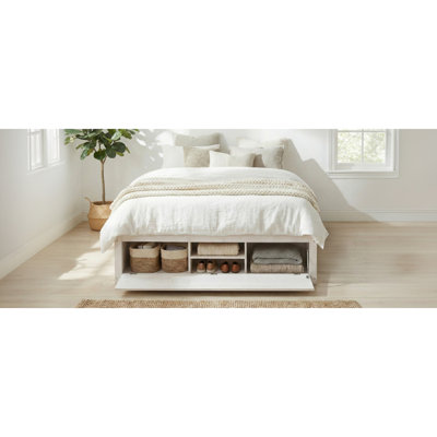 Grands lits plateforme en MDF en bois massif peu encombrants, design moderne pour la maison