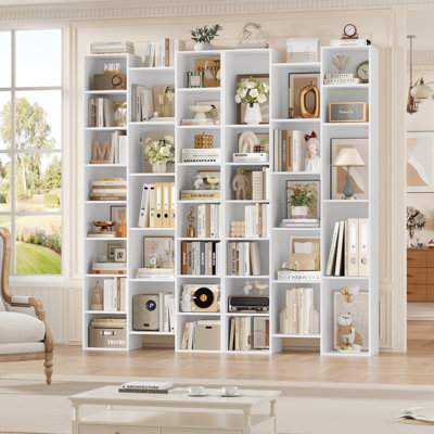 Beetner 71.3''H 8-Tier Cube Bookcase, Media Storage Shelves (Adjustable Shelves)