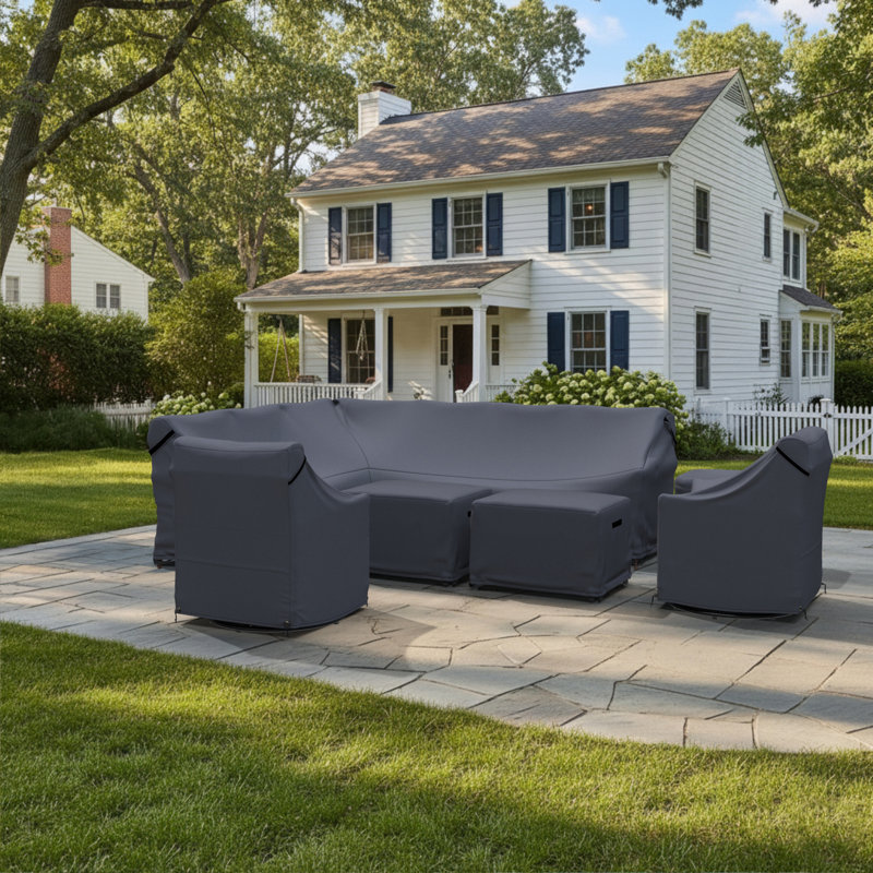 Corringham Wicker Outdoor Patio Conversation Set Furniture Covers