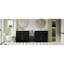 Meuble-lavabo moderne avec lavabo en céramique, cadre, 4 tiroirs, armoires, trois cuves, quincaillerie, assemblage facile, meuble-lavabo Elegance, tiroirs 72 po et charnières réglables pré-percées, déversement-50276775