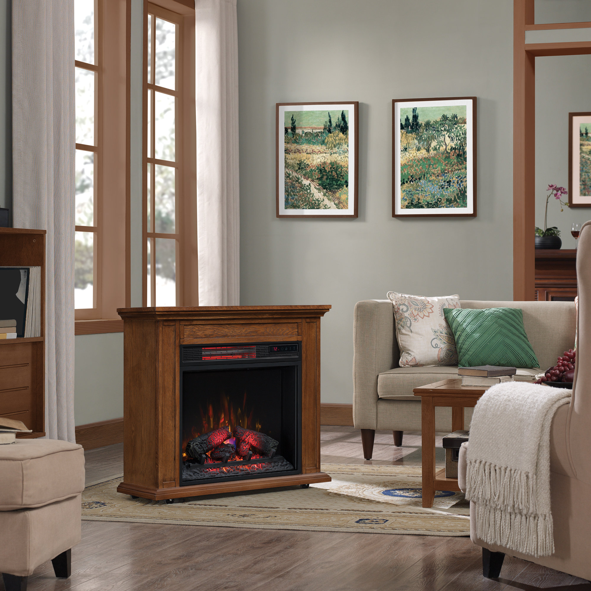 Duraflame Electric Duraflame Rolling Mantel with Infrared Quartz Electric  Fireplace u0026 Reviews - Wayfair Canada