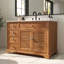 Meuble-lavabo Alburtis de 48 po en bois massif avec lavabo, meuble de salle de bain simple avec tiroir et porte à volet