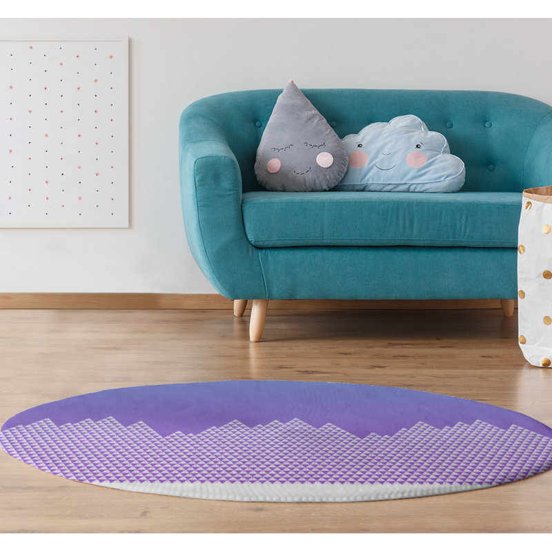 Tapis mauve/bleu mountain, Rectangle 3 pi x 5 pi