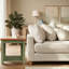 Table d'appoint 24 pouces, sauge et bois fruitier, sans assemblage, table de peuplier avec tablette, assemblage