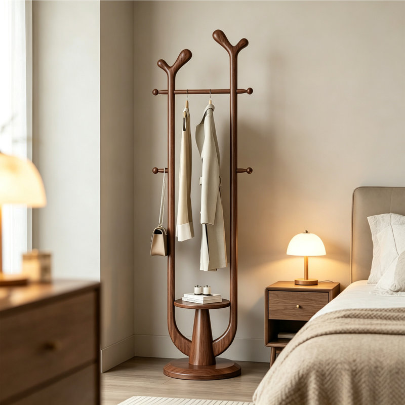 Portemanteau en bois naturel