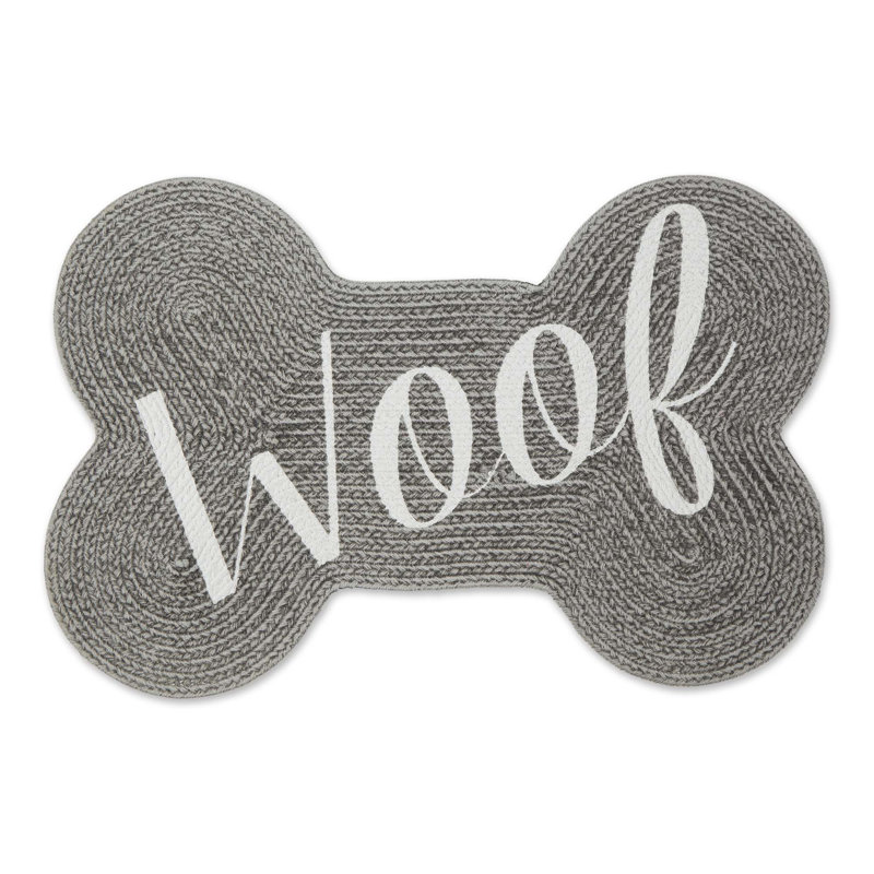 Tapis en os Houpzdale, gris