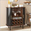 Armoire à vin cannelée avec 8 casiers à vin et 5 tablettes réglables-129933405