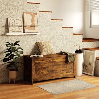 Coffre de rangement en bois avec 2 charnières de sécurité