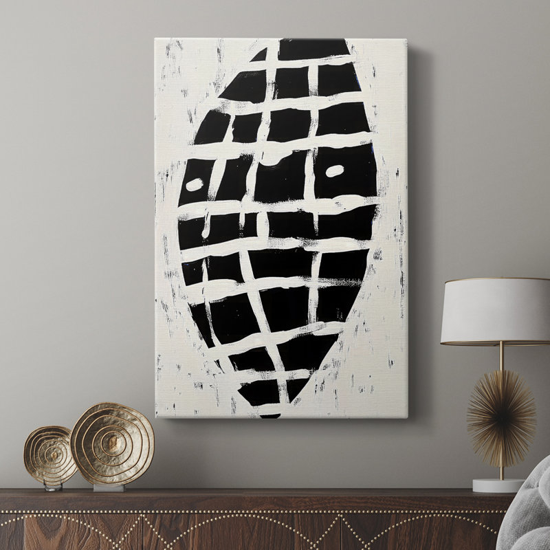Toile tendue avec châssis abstrait XXXIV - prêt à être accroché , H 18 po x l 12 po
