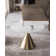 Lumri Modern Round 47'' Dining Table with Faux Marble Tabletop