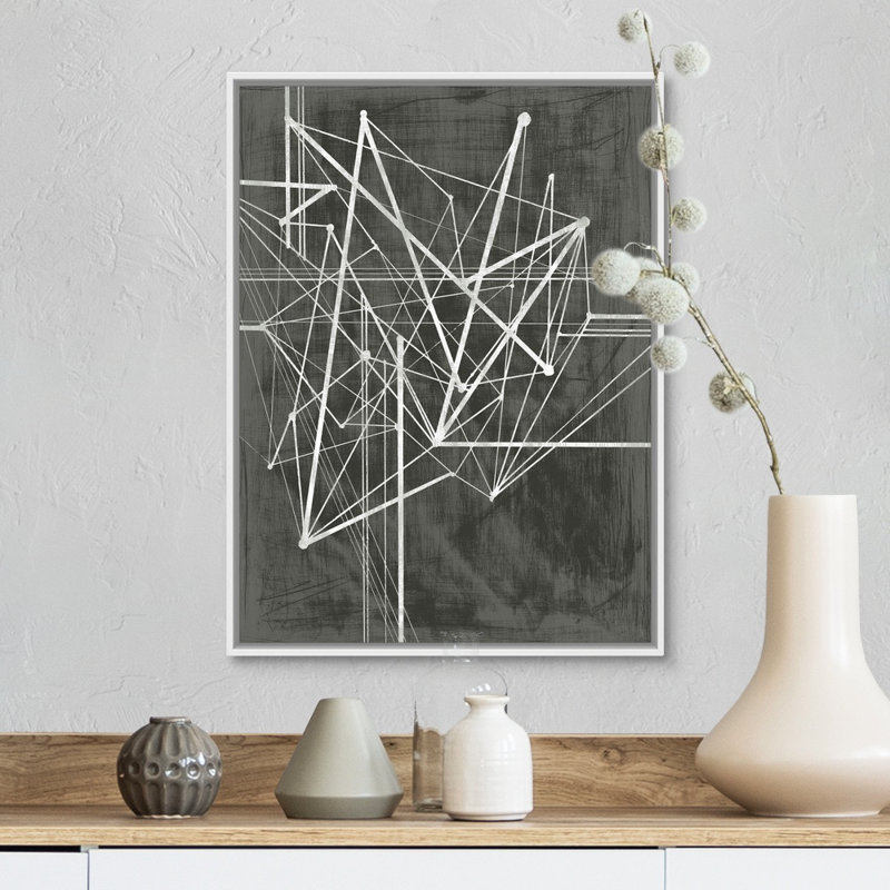 « Vertex I » par Ethan Harper-impression d’art graphique, Cadre blanc, H 42 po x l 32 po x 1,75 po