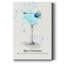 Blue Christmas Cocktail - Wrapped Canvas Print-1120440578