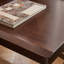 Bureau double Elric Industrial avec plateau en bois épais et pieds en K en acier au carbone-126137660