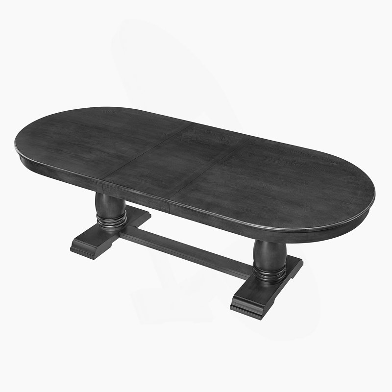 Table de salle à manger extensible en bois 94,06 pouces pour 6 personnes, longue table de salle à manger incurvée extensible, grande table de cuisine moderne Mid-Century