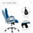 Home Office Chair, Velvet Computer Chair, Button Tufted Desk Chair With Swivel Wheels, Adjustable Height, And Tilt Function, Blue-1725827949