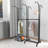 6 Arc Arm Height Adjustable Floor Stand Clothing Display Rack With Wheels-1140532260