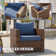 5-Pieces Wide Armrest Outdoor Sectional Rattan Conversation Set with Storage Table.