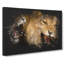 Two Lions Paint Splash - Wrapped Canvas-61883223