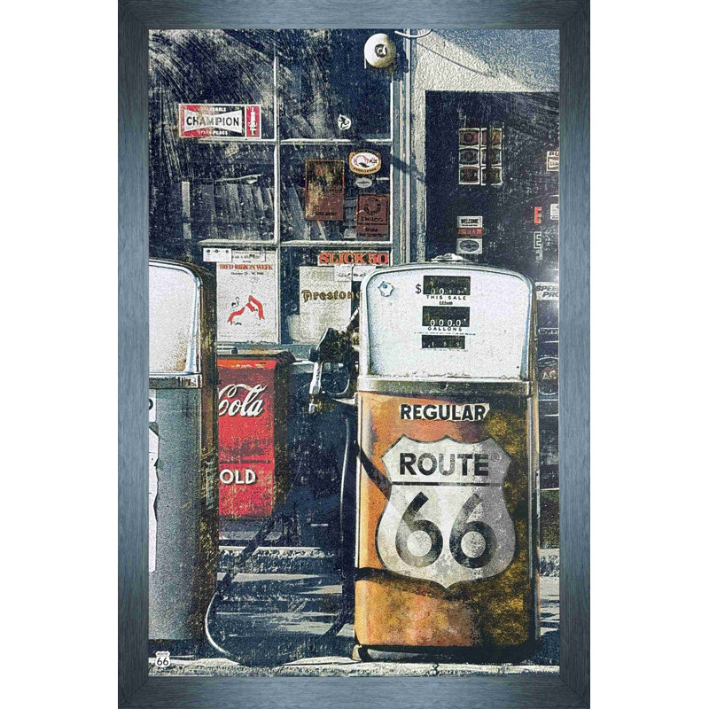 Route 66 Gas Station, reproduction encadrée