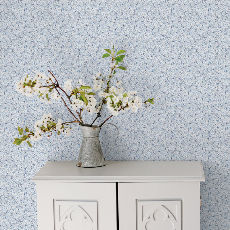 Dateland 10m x 53cm Matte Wallpaper Roll, Navy/Blue