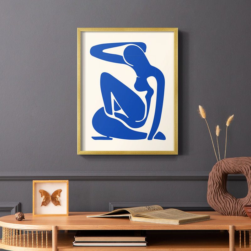 Matisse CXCV, reproduction encadrée - bois massif, Brun, H 14 po x l 11 po