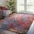 Velva Abstract Blue/Red Area Rug-1482009456