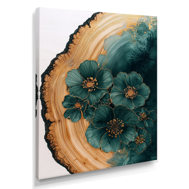 Nagao - reproduction d'art sur toile florale, H 32 po x l 16 po, Toile tendue, Ne s’applique pas